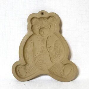 Vintage Brown Bag Cookie Mold Sitting Bear in Vest with Teddy Design Inc. 1984